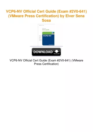 VCP6-NV Official Cert Guide (Exam #2V0-641) (VMware Press Certification)