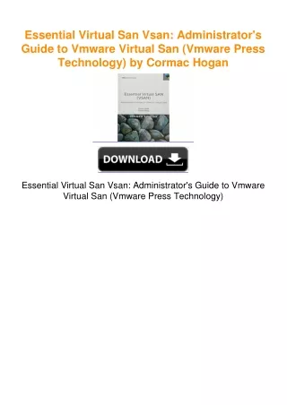 Essential Virtual San Vsan: Administrator's Guide to Vmware Virtual San