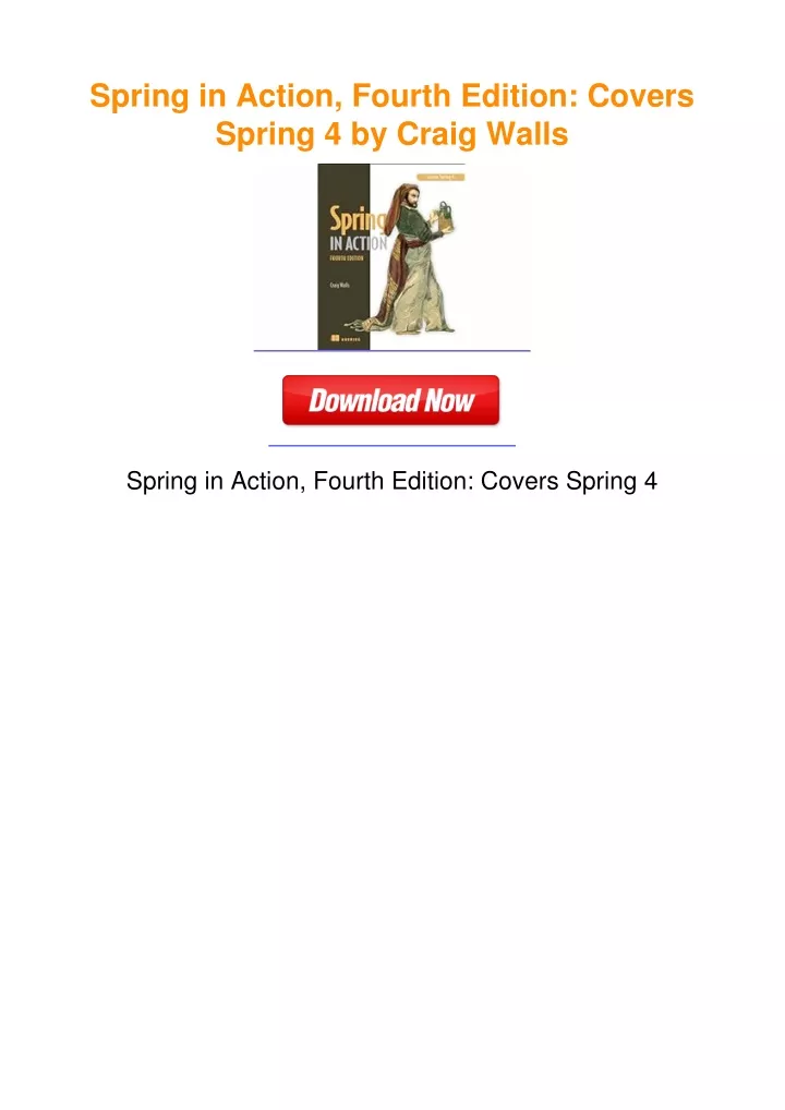 spring in action fourth edition covers spring 4