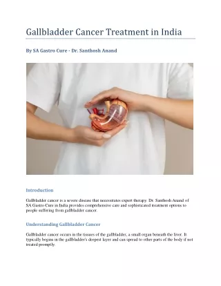 SA Gastro Cure(gallbladder cancer treatment in india)
