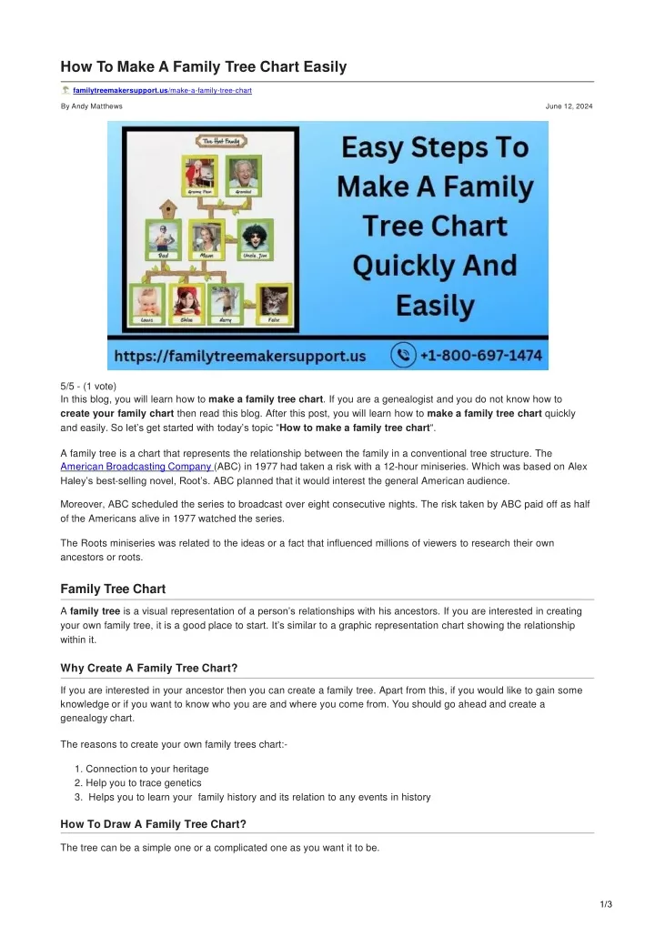 how to make a family tree chart easily