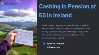 Cashing in Pension at 50 in Ireland