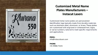 customized metal name plates manufacturers