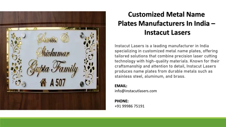 customized metal name plates manufacturers