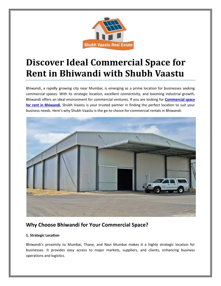 discover ideal commercial space for rent