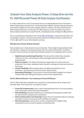 unleash your data analysis power a deep dive into
