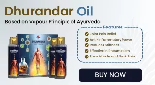 Dhurandar Oil with Unique Vapor Principal for Pain Relief