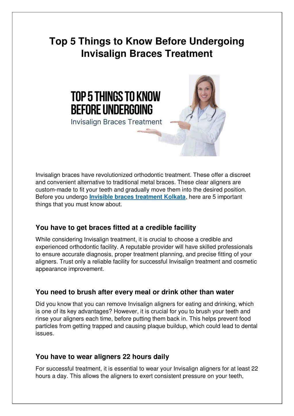 PPT - Top 5 Things to Know Before Receiving Treatment for Invisalign ...