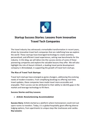 Startup Success Stories Lessons from Innovative Travel Tech Companies