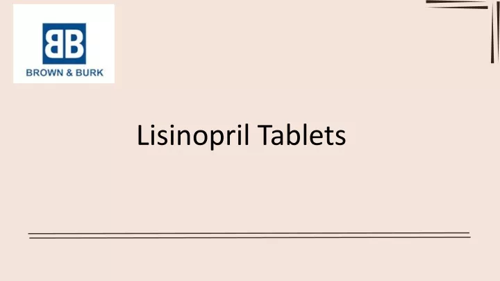 lisinopril tablets