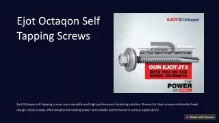 SelfTapping Screws - Ejot-Octaqon