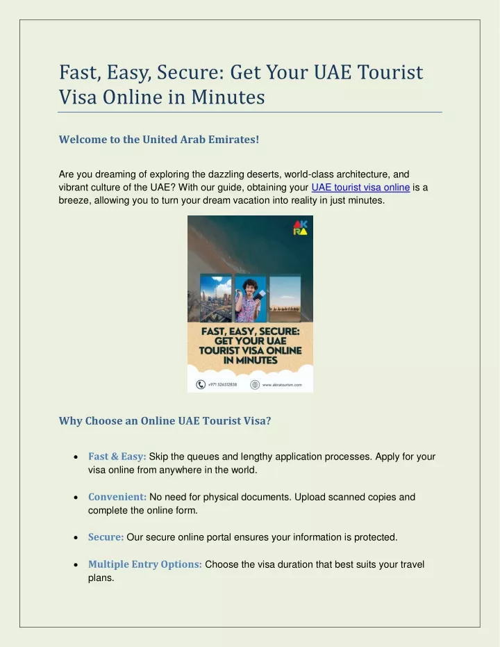 fast easy secure get your uae tourist visa online