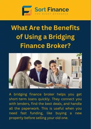 Understanding the Benefits of Bridging Finance Brokers