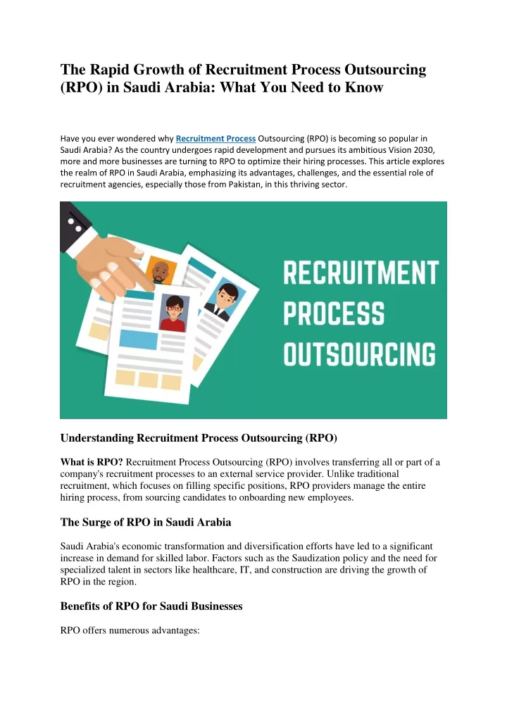 the rapid growth of recruitment process