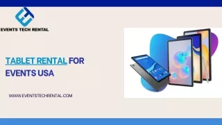 Tablet Rentals for Corporate Events | Tablet Hire Solutions USA