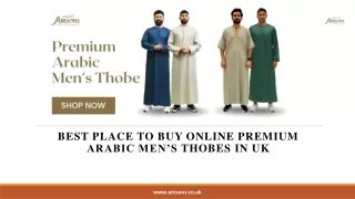 Best Place to Buy Online Premium Arabic Men’s Thobes in UK