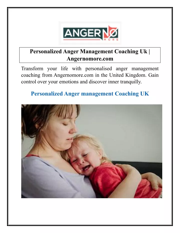 personalized anger management coaching