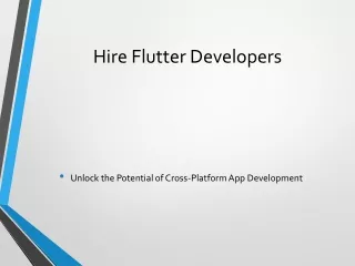 Hire Flutter Developer in London - Ezulix Software