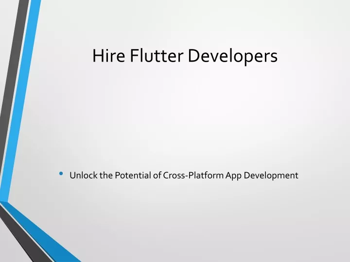 PPT - Hire Flutter Developer in London - Ezulix Software PowerPoint ...