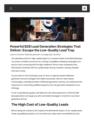 powerful b2b lead generation strategies that