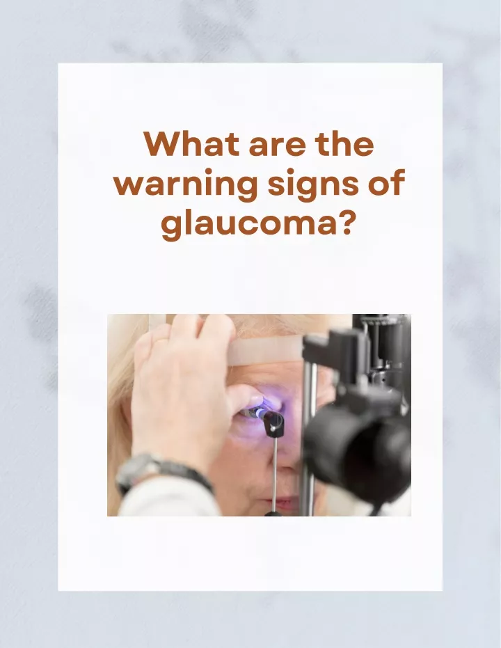 what are the warning signs of glaucoma