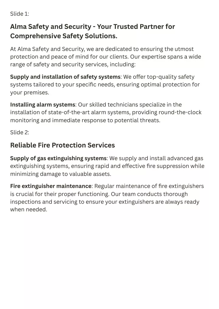 Ppt - Comprehensive Fire Safety And Security Solutions By Alma.pdf 