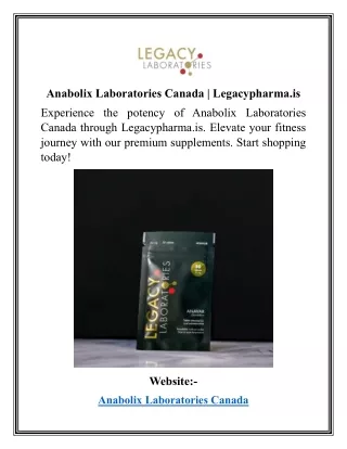 anabolix laboratories canada legacypharma is