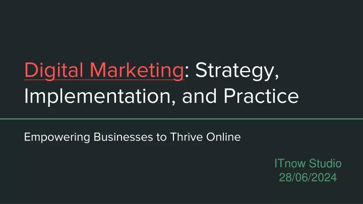 PPT - Digital Marketing_ Strategy, Implementation, And Practice ...