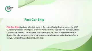 Fast Car Ship