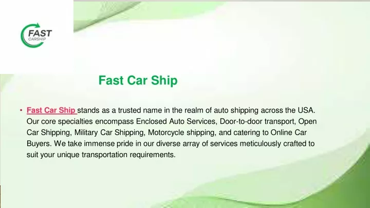 fast car ship