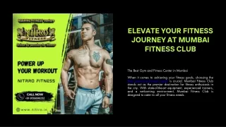 Elevate Your Fitness Journey at Mumbai Fitness Club