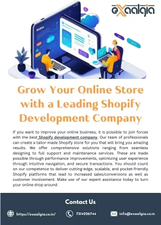 Grow Your Online Store with a Leading Shopify Development Company