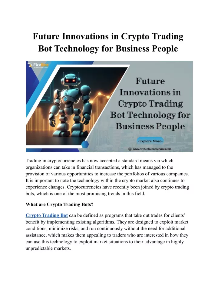 future innovations in crypto trading