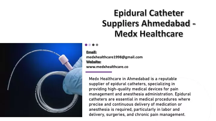 epidural catheter suppliers ahmedabad medx healthcare