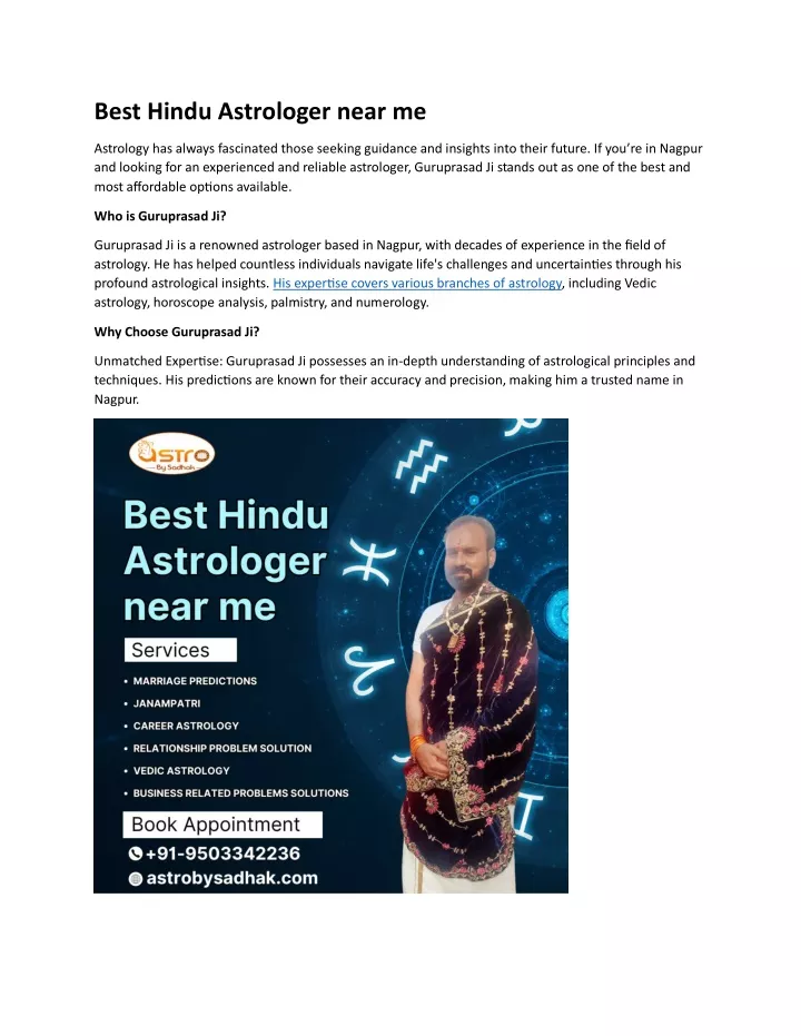 best hindu astrologer near me