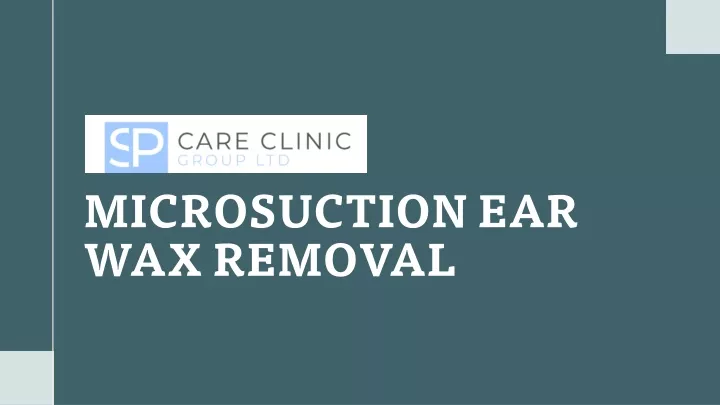 microsuction ear wax removal