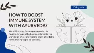 HOW TO BOOST IMMUNE SYSTEM WITH AYURVEDA?