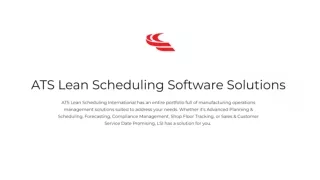 ATS Lean Scheduling Software Solutions