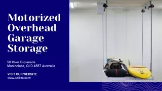 motorized overhead garage storage
