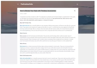 How to Elevate Your Style with Timeless Accessories