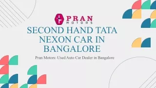 Shop Used Tata Nexon Cars in Bangalore | 2nd Hand Car in Bangalore