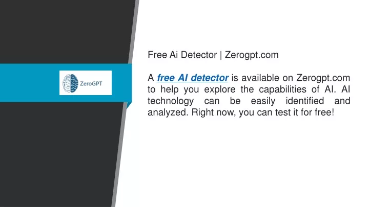 free ai detector zerogpt com a free ai detector