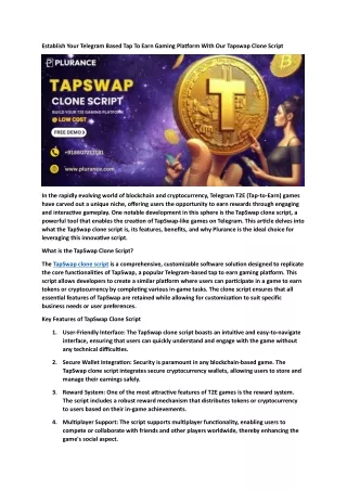 Tapswap Clone Script Document