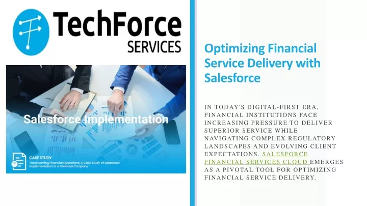 optimizing financial service delivery with salesforce