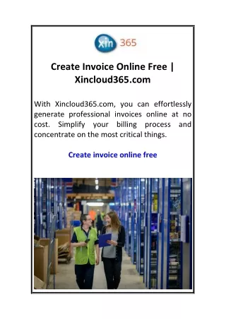 create invoice online free xincloud365 com