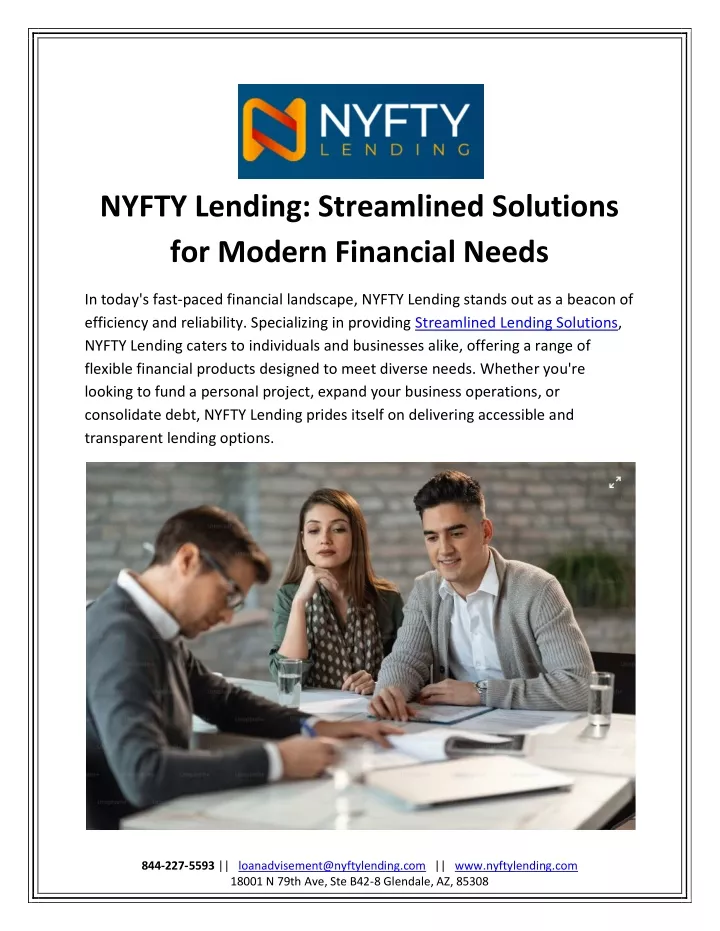 nyfty lending streamlined solutions for modern