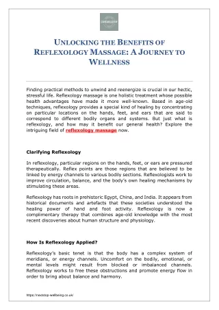 Unlocking the Benefits of Reflexology Massage A Journey to Wellness