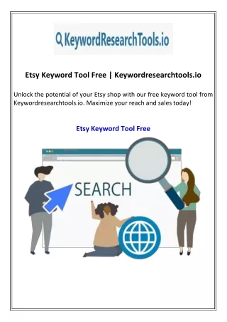 Etsy Keyword Tool Free  Keywordresearchtools.io