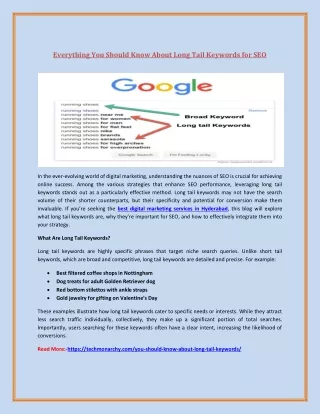 Everything You Should Know About Long Tail Keywords for SEO