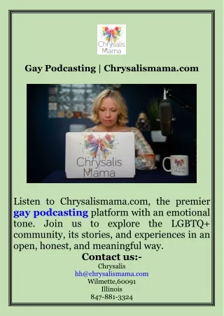 Gay Podcasting  Chrysalismama.com